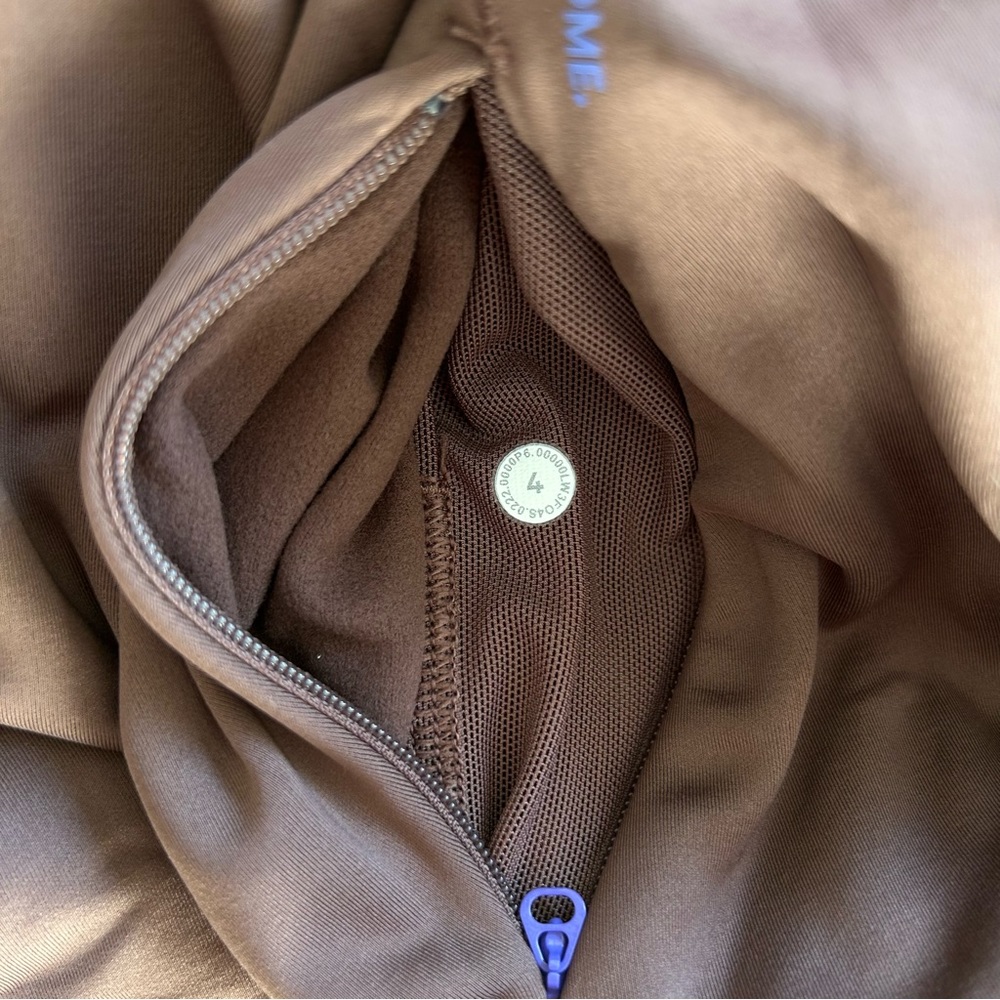 lululemon athletica Mauve Brown Pullover Half-Zip Hoodie with Purple Accents - Picture 12 of 12